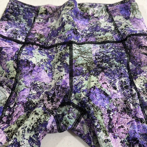 Lululemon Fast & Free Cropped Leggings Purple Iris Size 4 Nulux Fabric - Picture 10 of 13